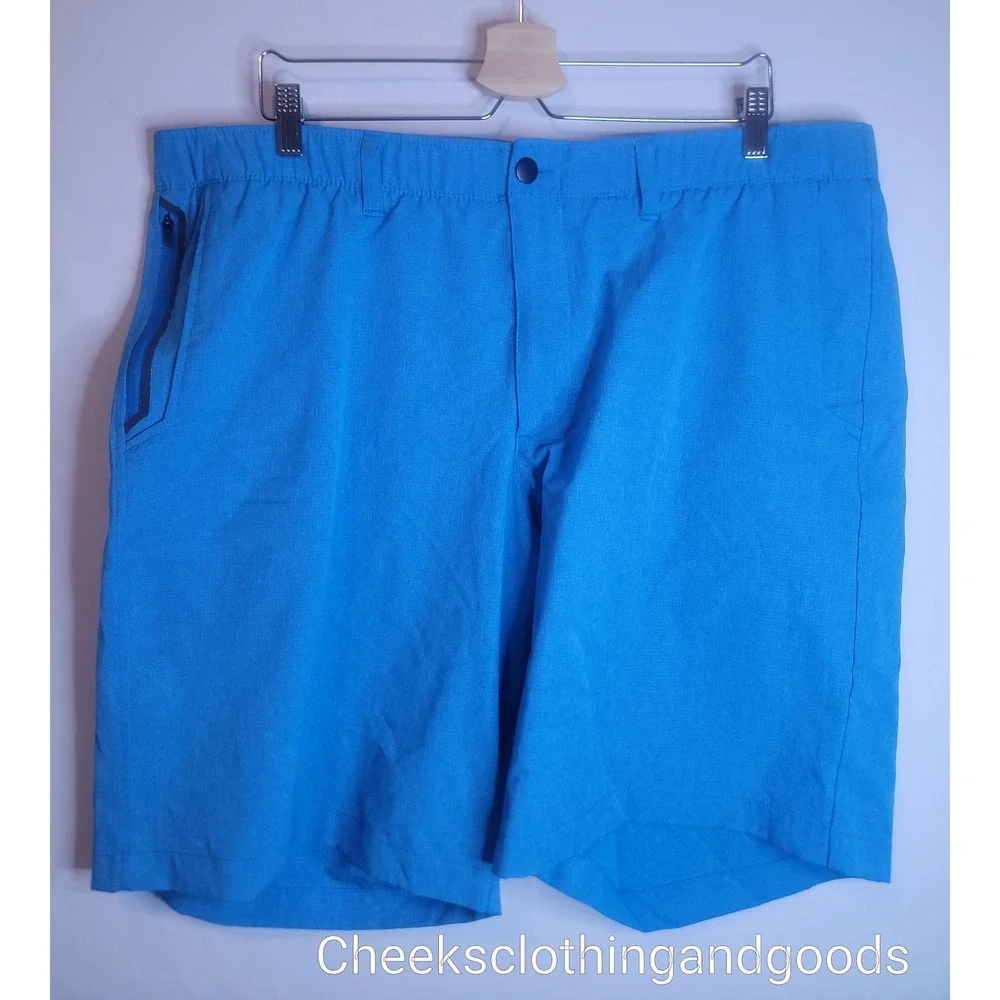 Under Armour Loose Heatgear Golf Shorts Blue Mens Size 42 Active Performance